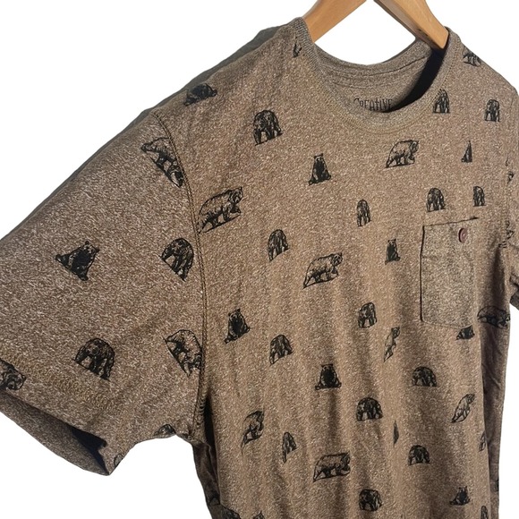 NWOT Bear Print Pocket Tee - Picture 2 of 6